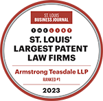 St. Louis Business Journal Badge, Largest Patent Law Firms 2023