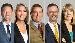 Richard Brophy, Erin Florek, Christopher Goff, Patrick Rasche and Donna Schmitt