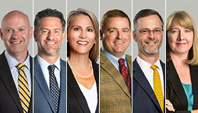 Patrick Brennan, Richard Brophy, Erin Florek, Christopher Goff, Patrick Rasche and Donna Schmitt